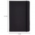 Denozer Classic Notebook, Line Ruled, 240 Pages, Black, Hardcover, 5 x 8.25-Inch